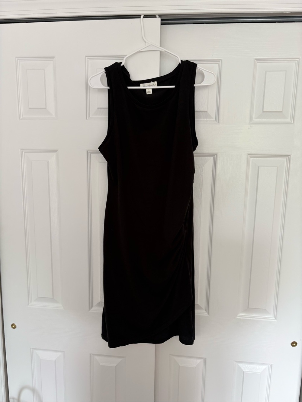 Treasure & Bond Runched Side Sleeveless Midi Dress